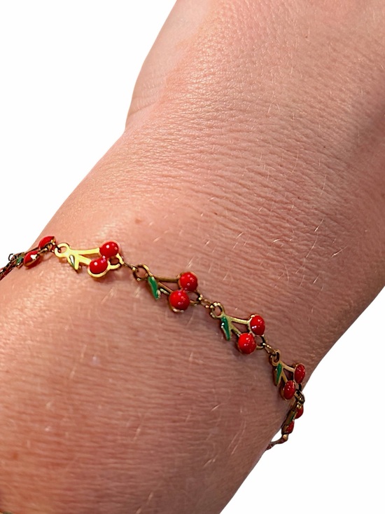 Jewelry - Cherry Bracelet 🩵 🩵DOUBLE ENTRIES
 Handmade by YOLOLUXE